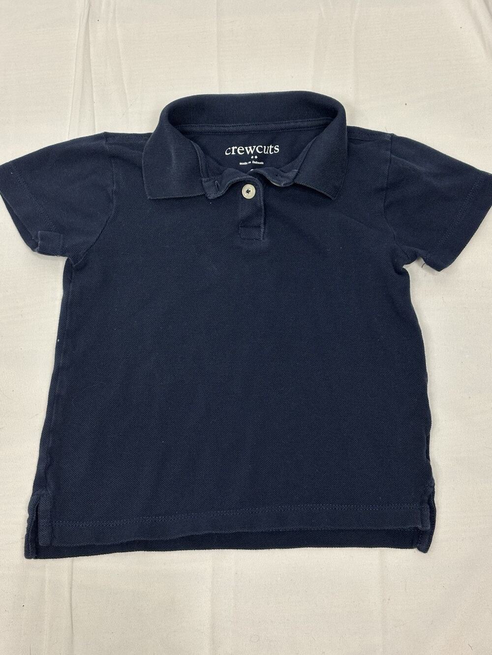 CREWCUTS J. CREW Everyday Toddler Boys Navy Blue Polo Shirt Size 2 Preppy